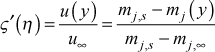 velocity-concentration profile ratio