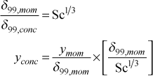 ratio of boundary layer thickensses