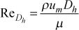 hydraulic diameter Re