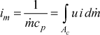 mass-averaged static enthalpy