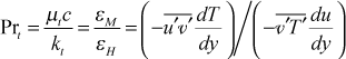 turbulent Prandtl number